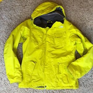 North Face Neon Yellow Ski Jacket